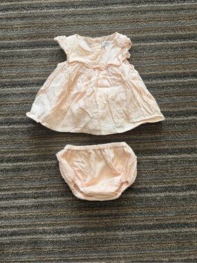Catherine Malandrino Light Pink or Cream Cotton Dress with Bloomers